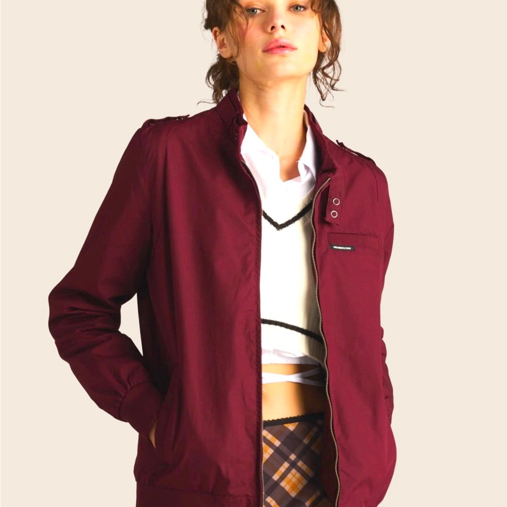Members Only Burgundy Jacket..worn once...brand new condition